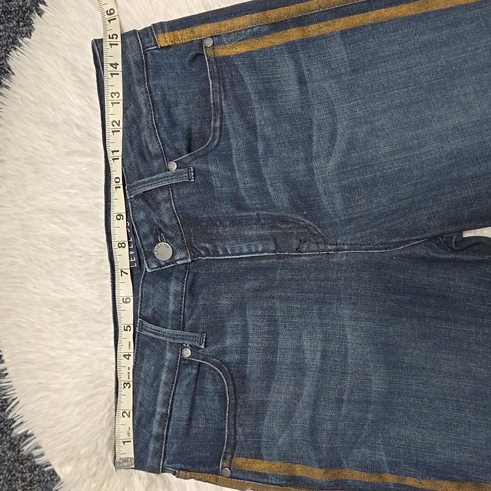 Level 99 Blue Tudexo Striped High-Rise Skinny Jeans Size 30 - Picture 5 of 16